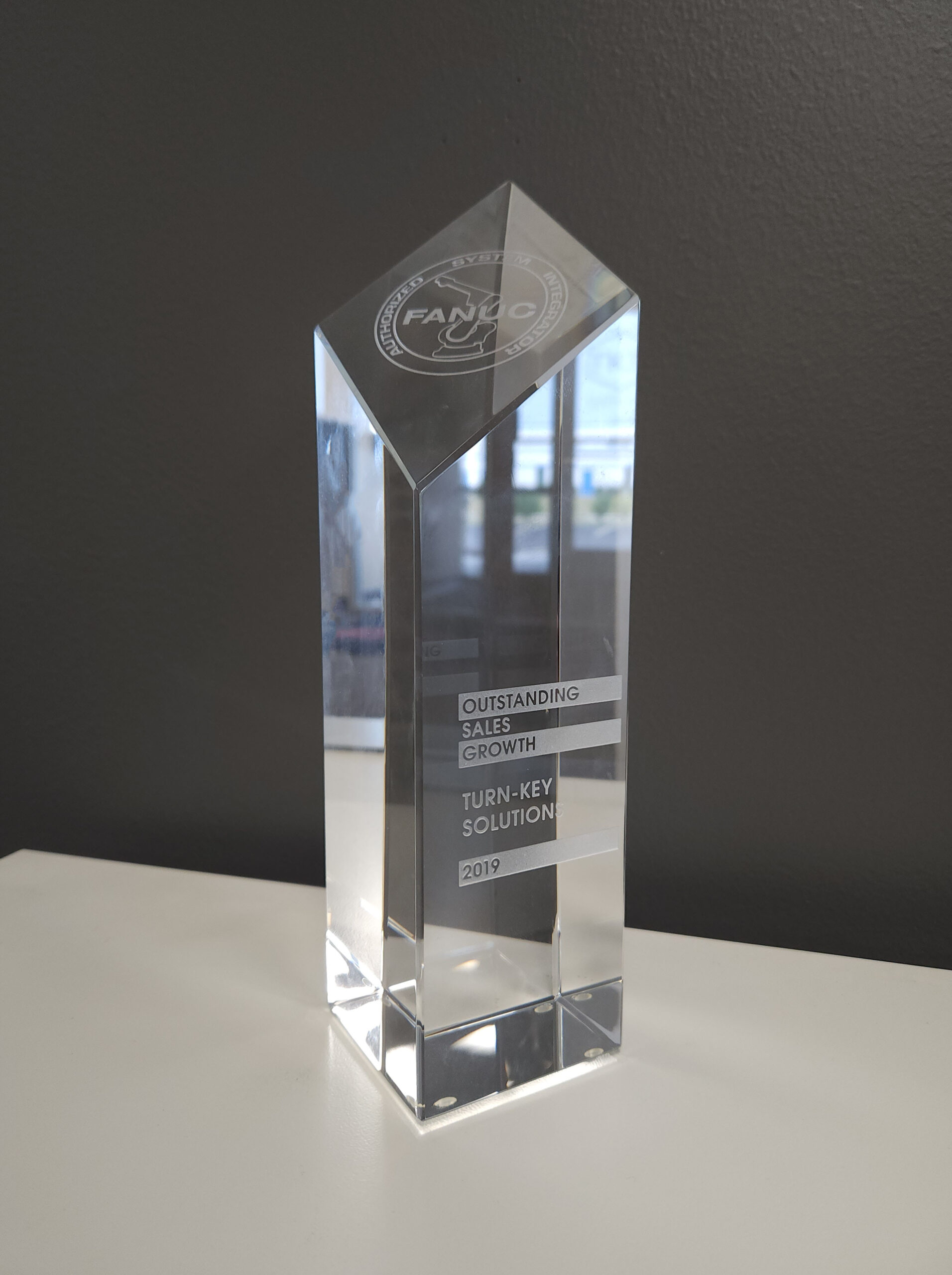 Outstanding Sales Growth in 2019 (Awarded by FANUC)